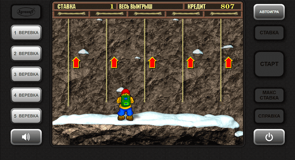 Бонусная игра в Rock Climber